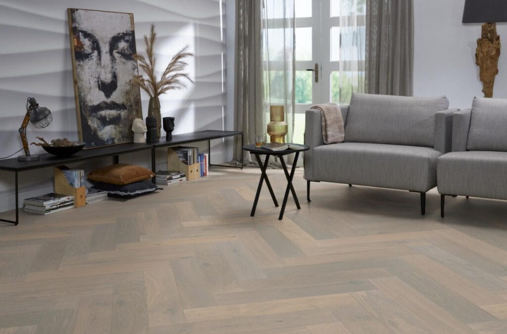 Floorlife Beverly Hills visgraat rustiek dubbel gerookt wit 4104