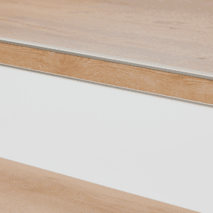 Stootbord pvc ral 9016 wit steenstructuur