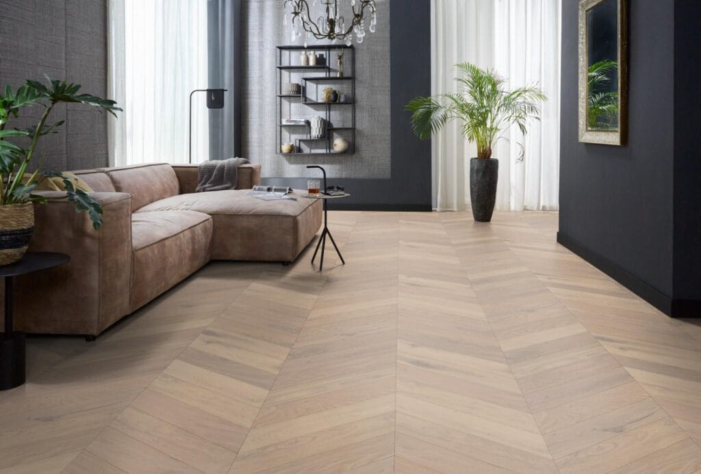 Floorlife Silver Lake hongaarse punt rustiek wit 7501