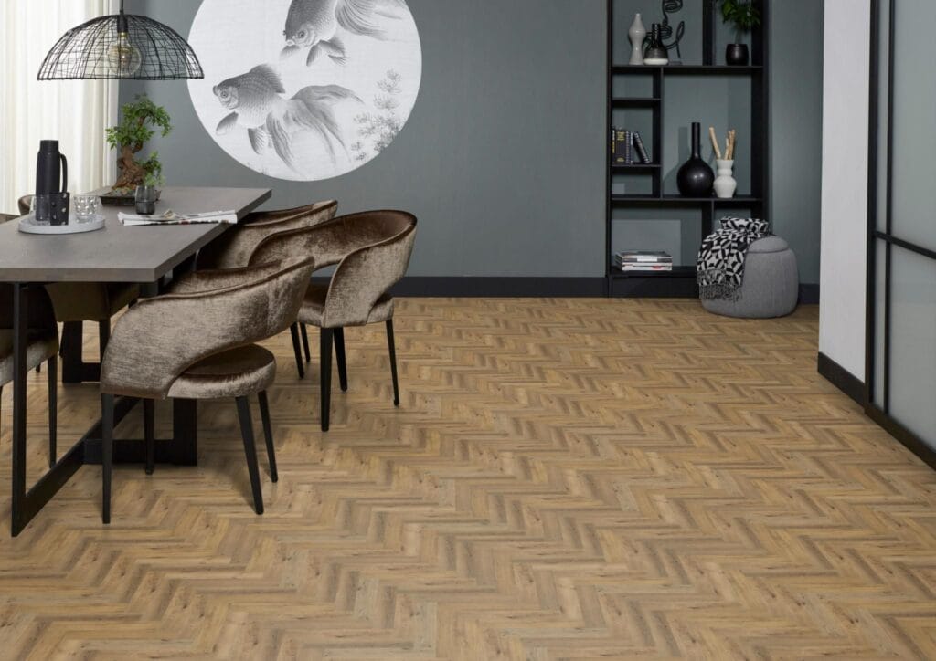 Floorlife YUP herringbone click SRC dark oak