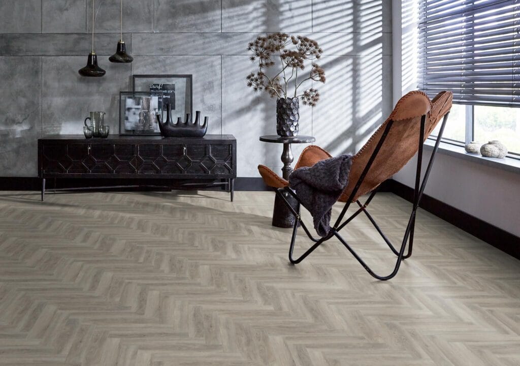 Floorlife YUP herringbone click SRC light grey