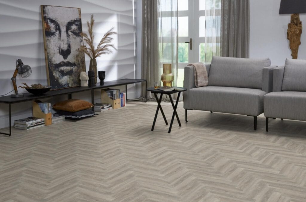 Floorlife YUP herringbone click SRC light grey