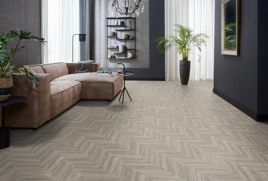 Floorlife YUP herringbone click SRC light grey