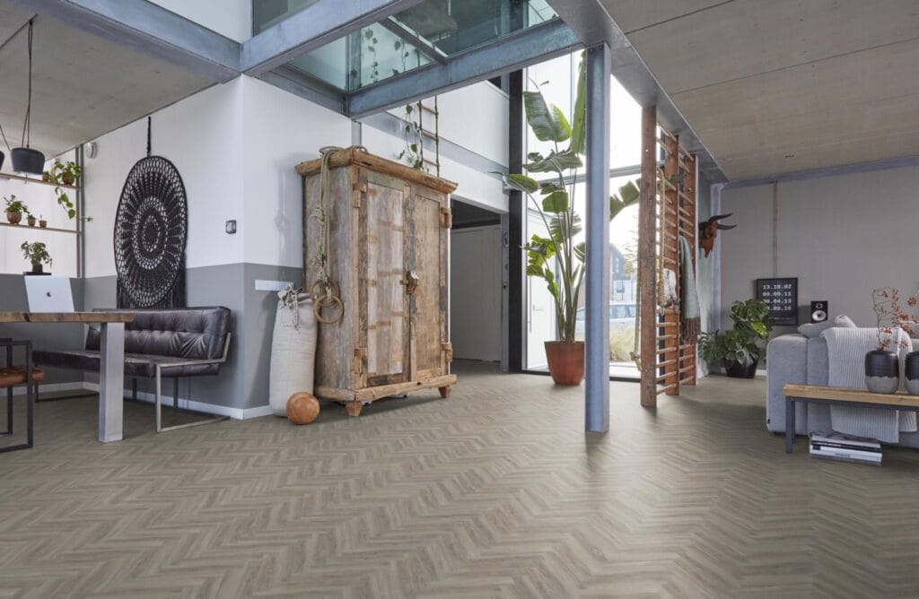 Floorlife YUP herringbone click SRC light grey