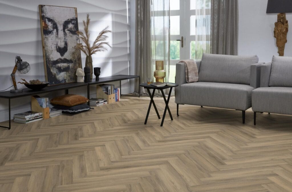 Floorlife YUP herringbone click SRC light brown