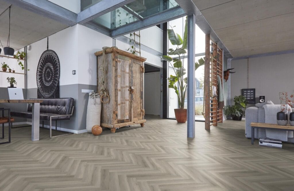 Floorlife YUP herringbone click SRC grey