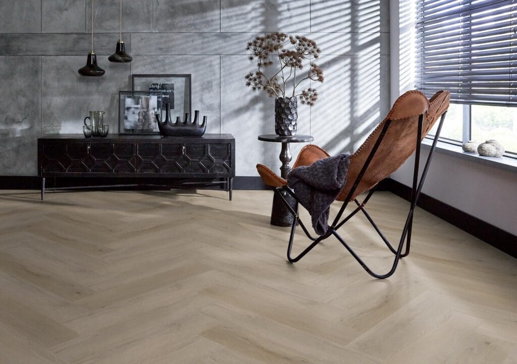 Floorlife YUP Leyton visgraat dryback light oak