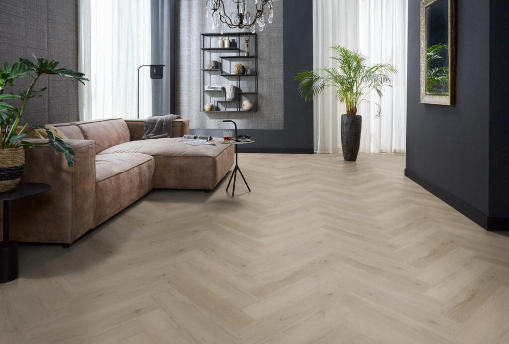 Floorlife YUP Leyton visgraat dryback light oak