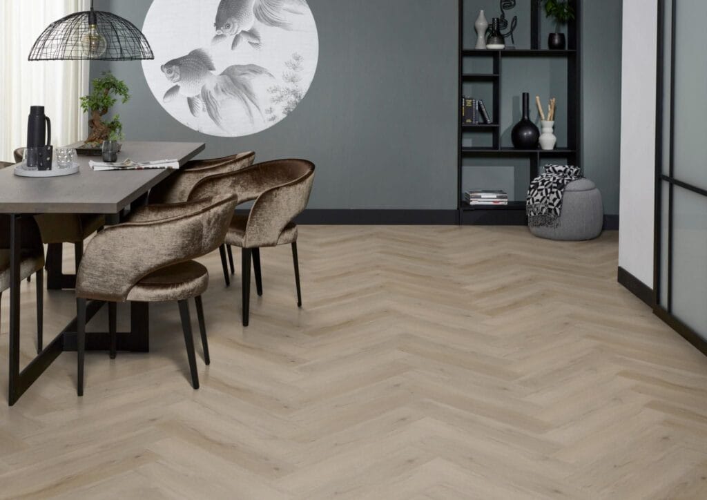 Floorlife YUP Leyton visgraat dryback light oak