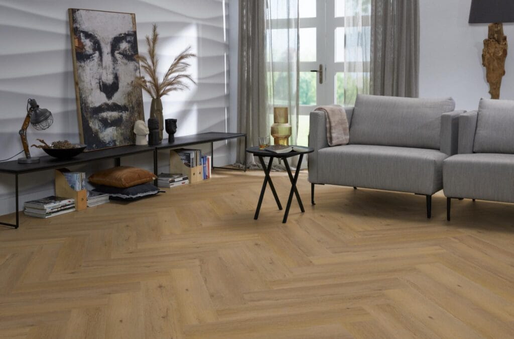 Floorlife YUP Leyton visgraat dryback dark oak