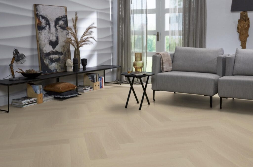 Floorlife YUP Fulham visgraat dryback beige