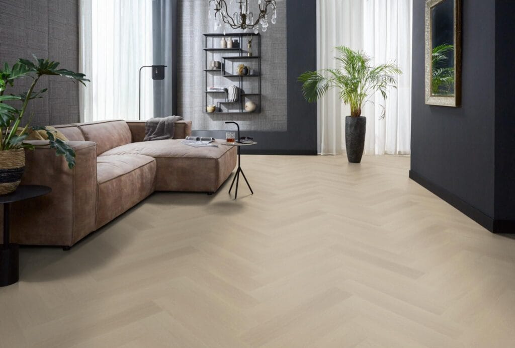 Floorlife YUP Fulham visgraat dryback beige
