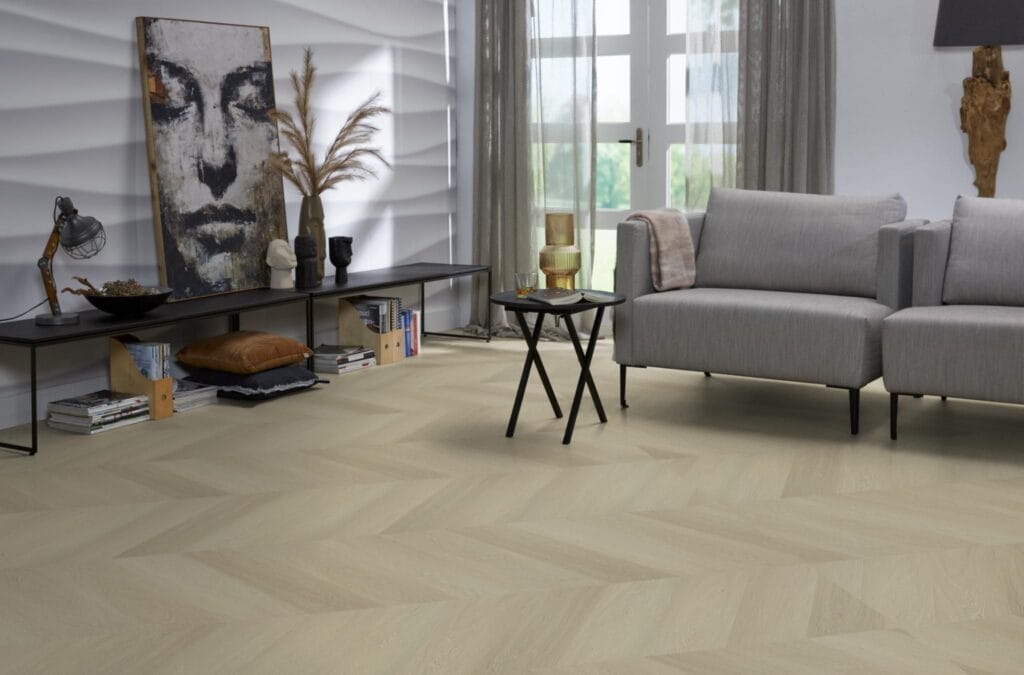 Floorlife YUP Fulham chevron dryback smoky