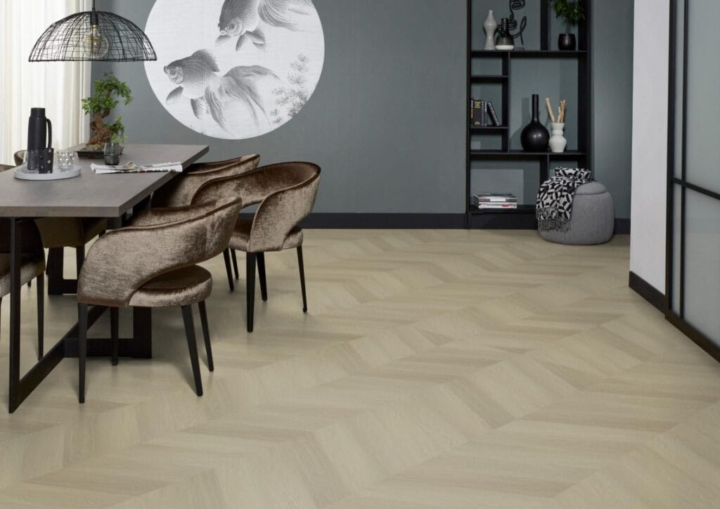 Floorlife YUP Fulham chevron dryback smoky
