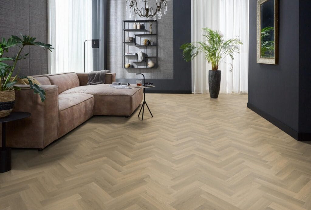 Floorlife YUP Herringbone dryback small natural