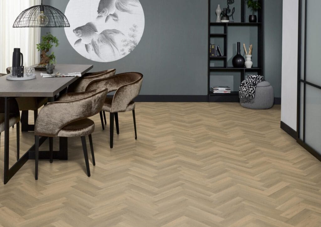 Floorlife YUP Herringbone dryback small natural