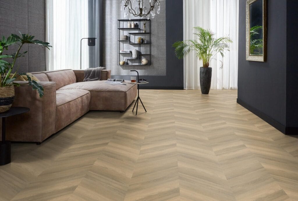 Floorlife YUP Chevron dryback natural
