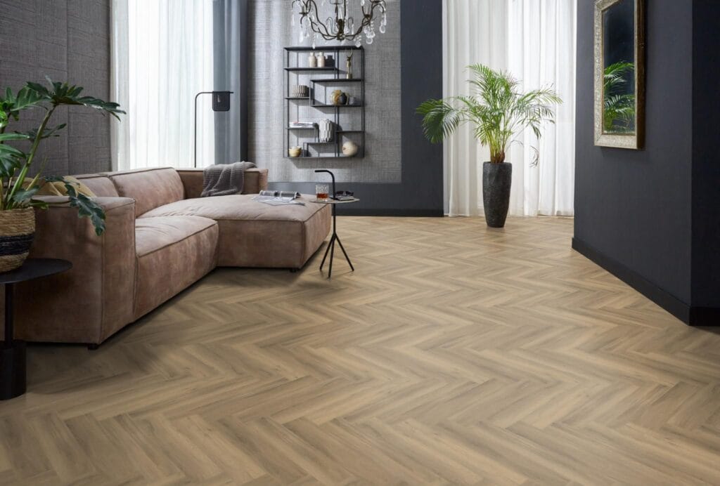Floorlife YUP Herringbone dryback natural