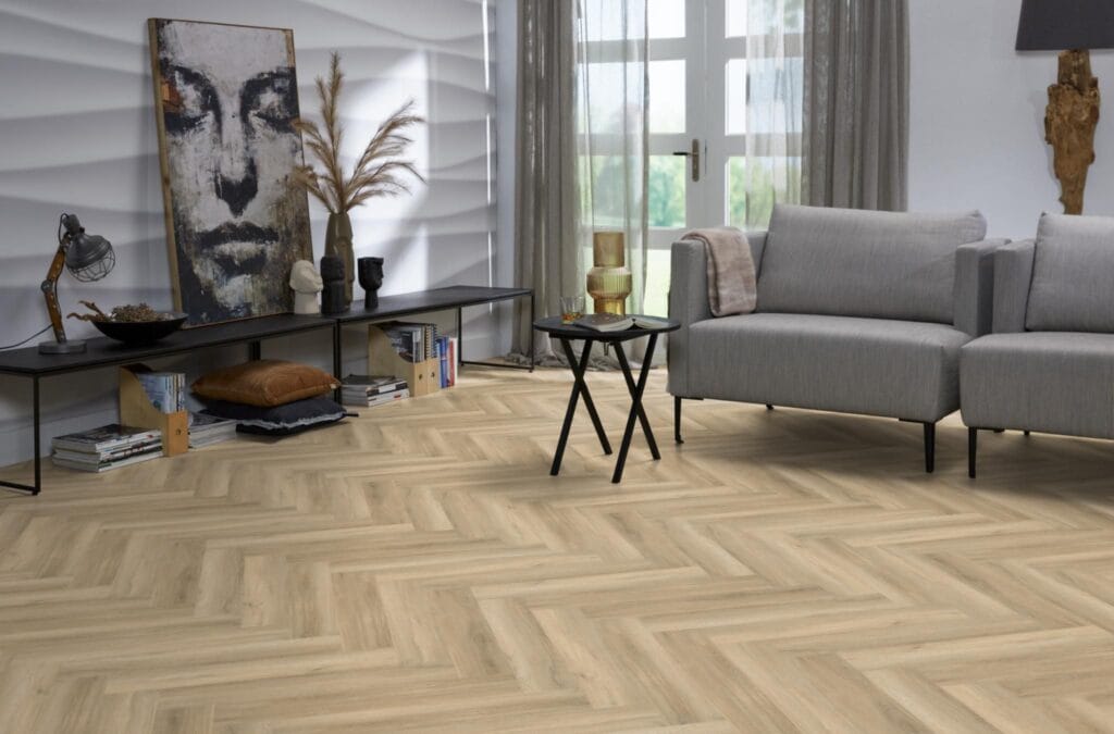 Floorlife YUP Herringbone dryback beige