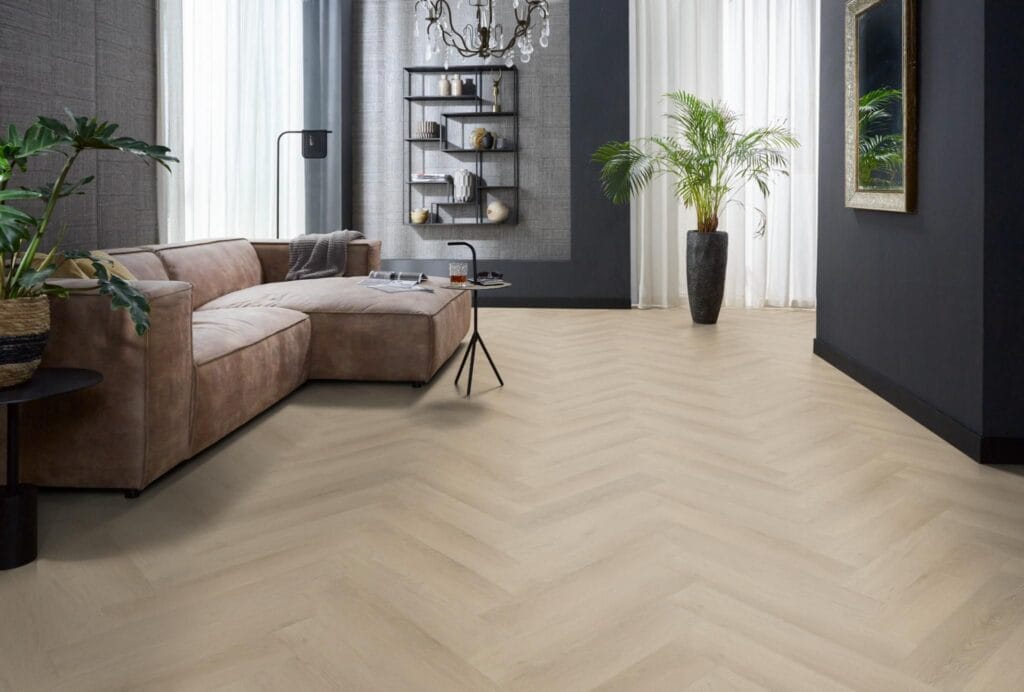 Floorlife YUP Merton visgraat dryback beige