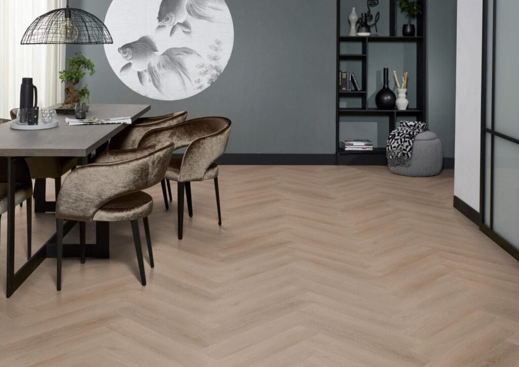 Floorlife YUP Merton visgraat dryback dark oak
