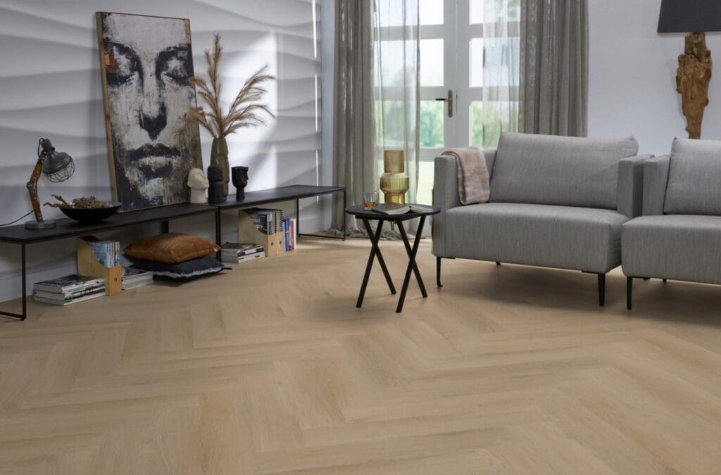 Floorlife YUP Merton visgraat dryback natural oak