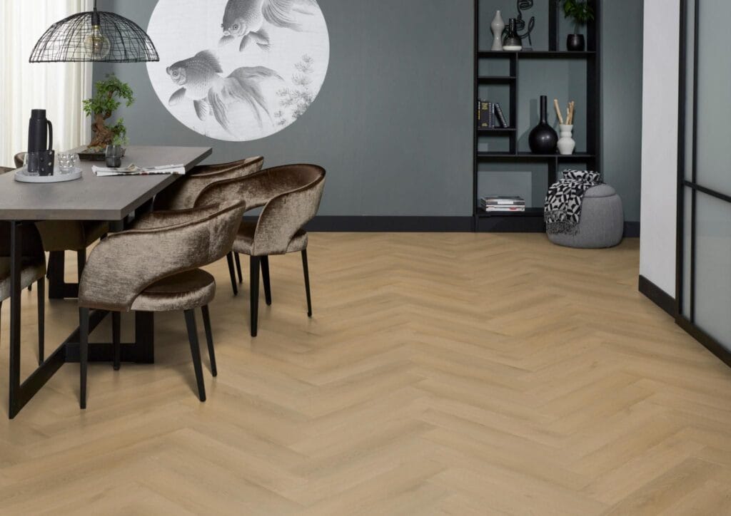 Floorlife YUP Merton visgraat dryback light oak