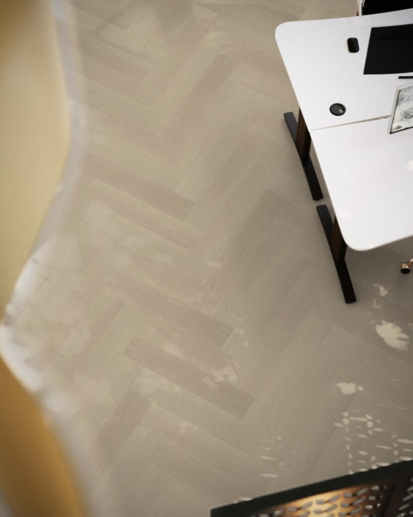 Floorlife YUP Fulham herringbone dryback beige