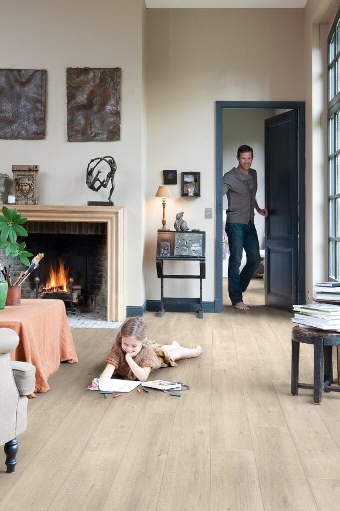 Quick-step Beige eik met zaagsneden