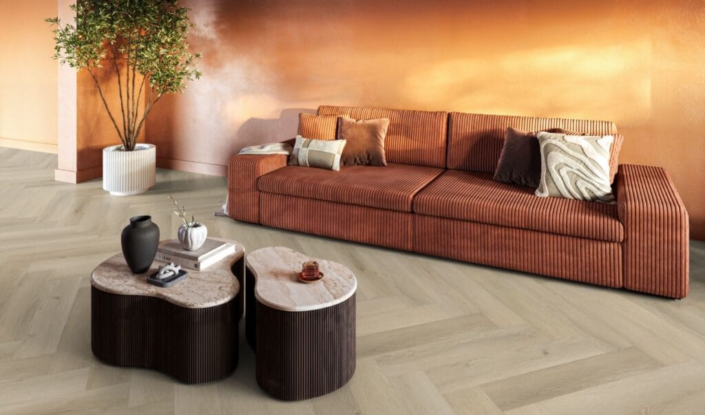 Floorlife YUP Mayfair herringbone click SRC warm oak