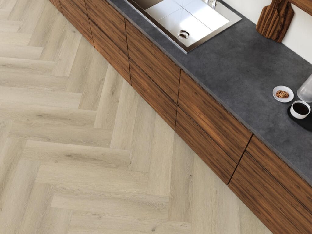 Floorlife YUP Mayfair herringbone click SRC warm oak