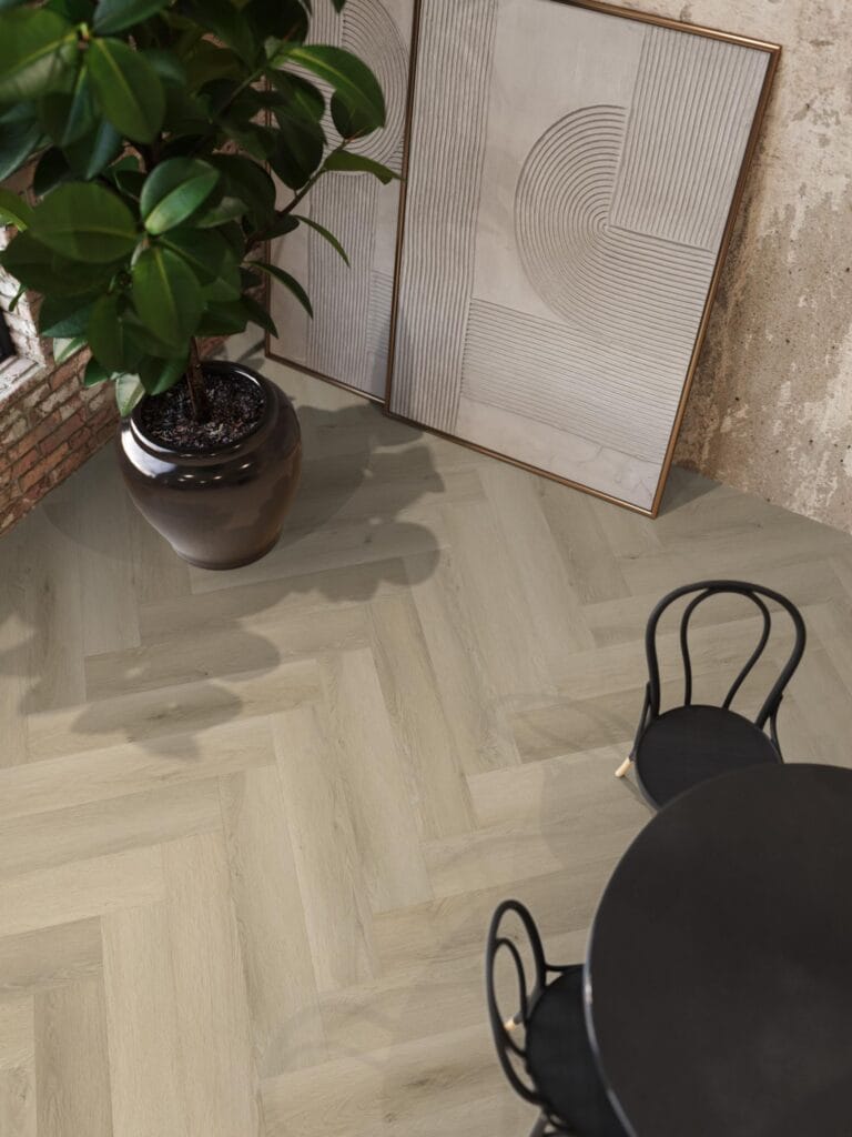 Floorlife YUP Mayfair herringbone click SRC warm oak