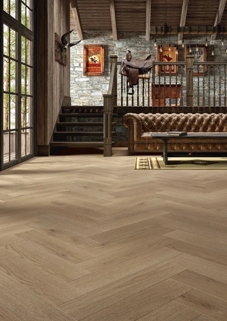 Floer Hybride Laminaat Visgraat - Grijsbeige Eiken