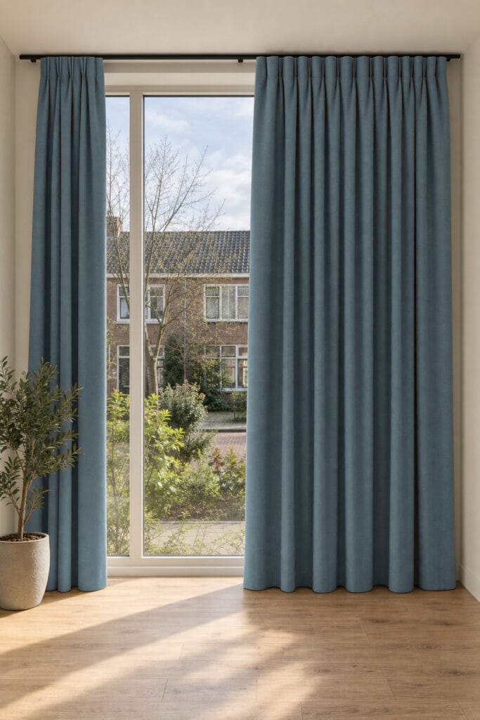 Holland Haag Catch Adora Jeans gordijnen in de kamer