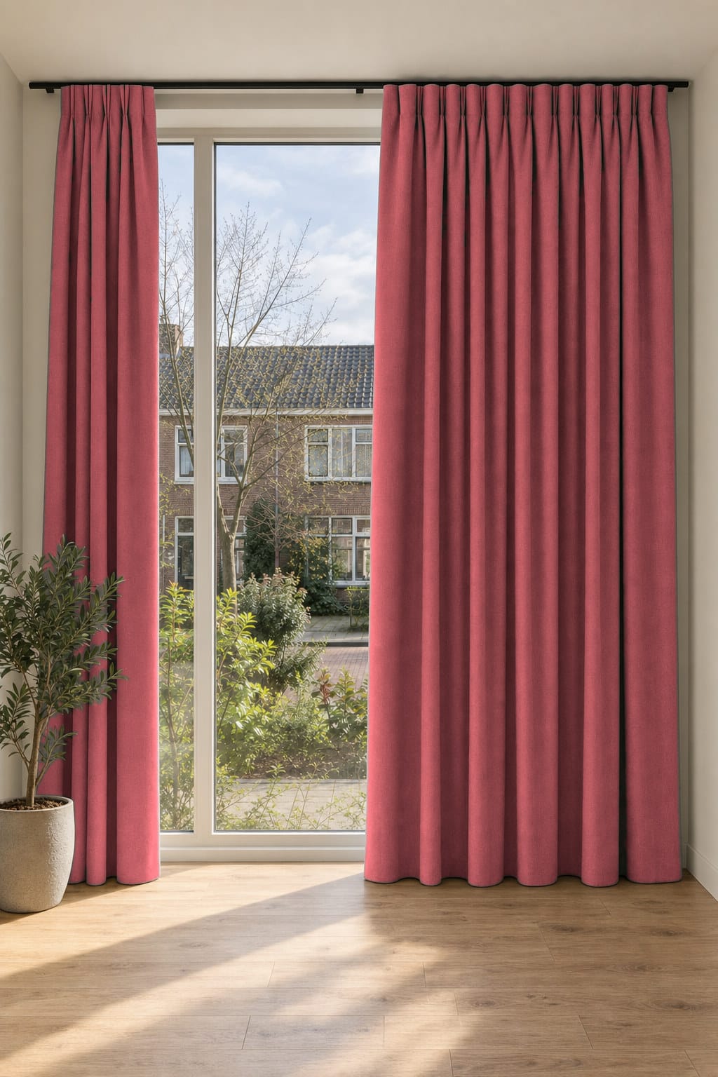 Holland Haag Catch Adora Pink gordijnen in de kamer