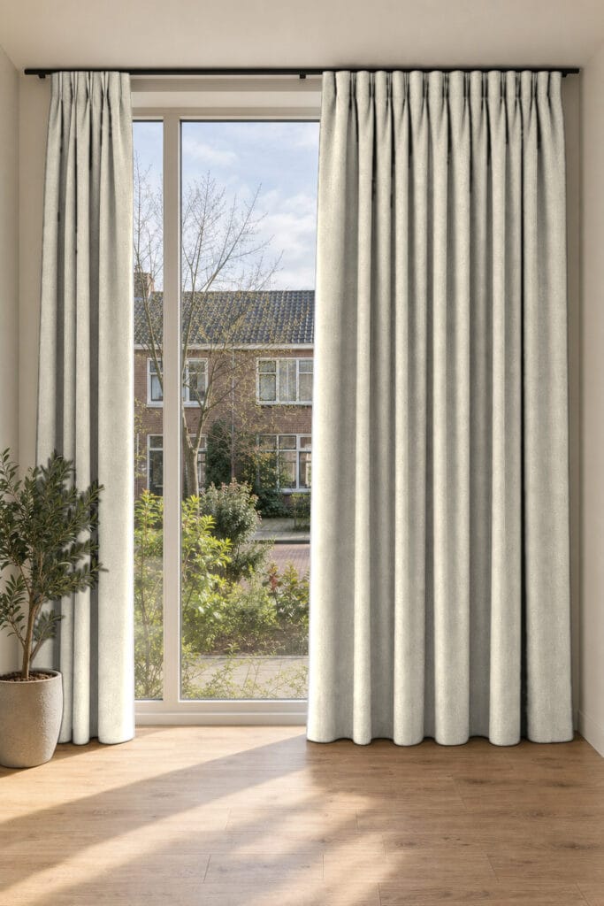 Holland Haag Catch Adora Wool gordijnen in de kamer